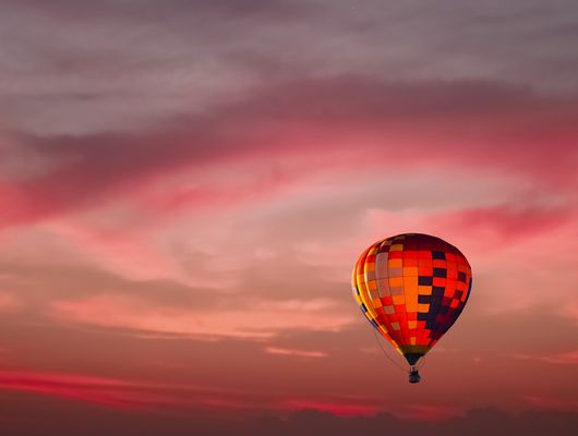 hot air balloon in a beautiful sky