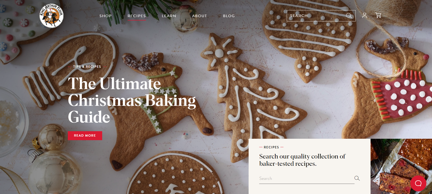 kingarthurflour.com homepage