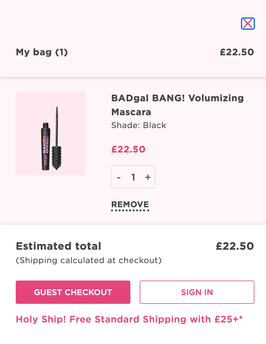 benefit checkout