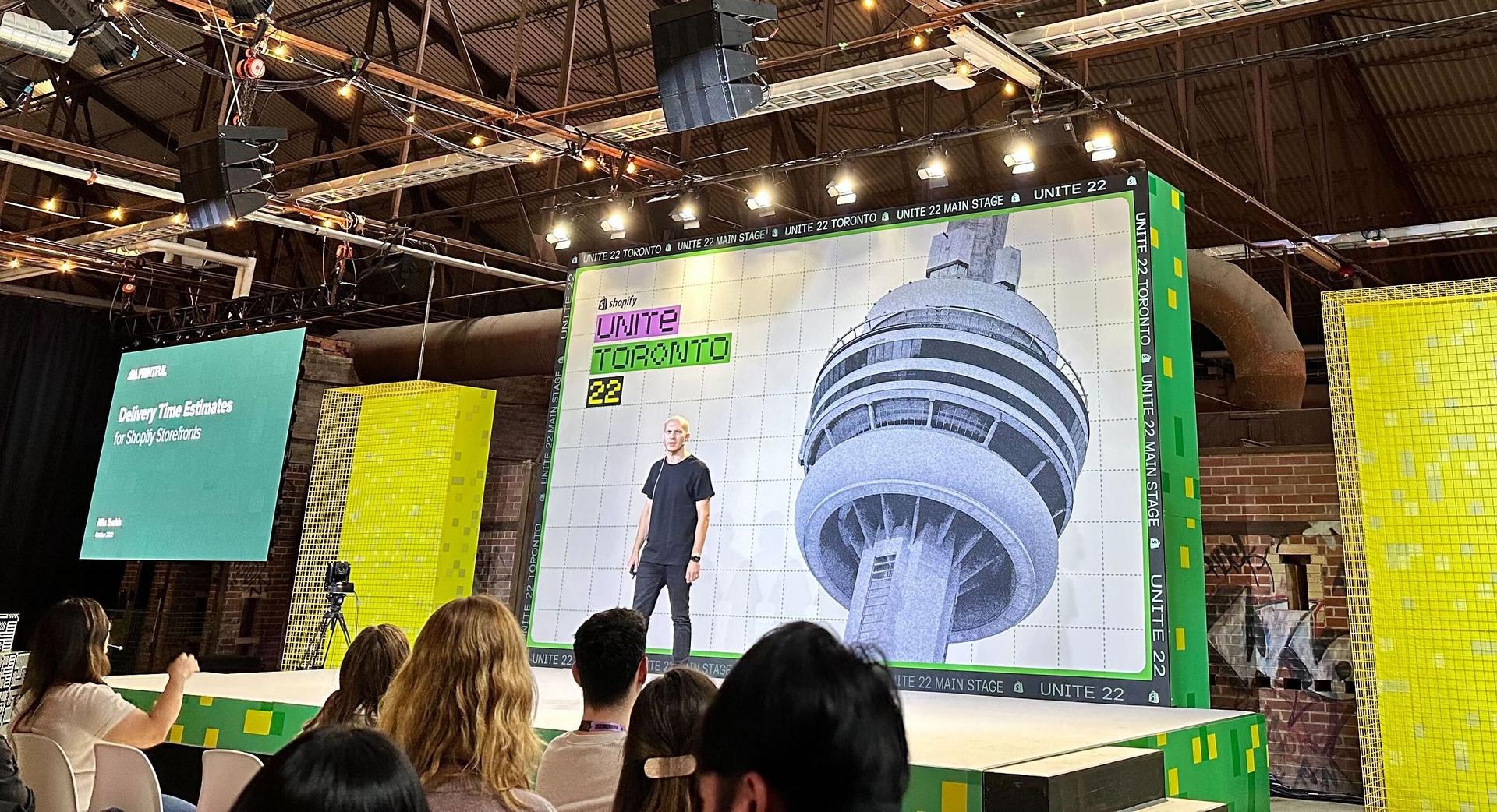 Shopify Unite Toronto stage