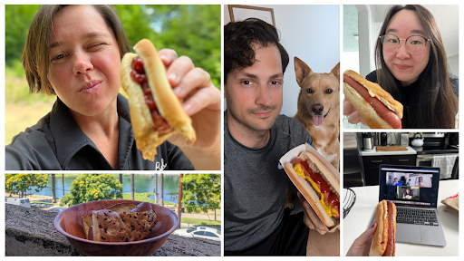 TAG team enjoys a hot dog lunch