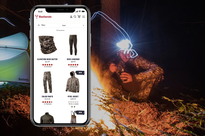 Badlands Shopify redesign