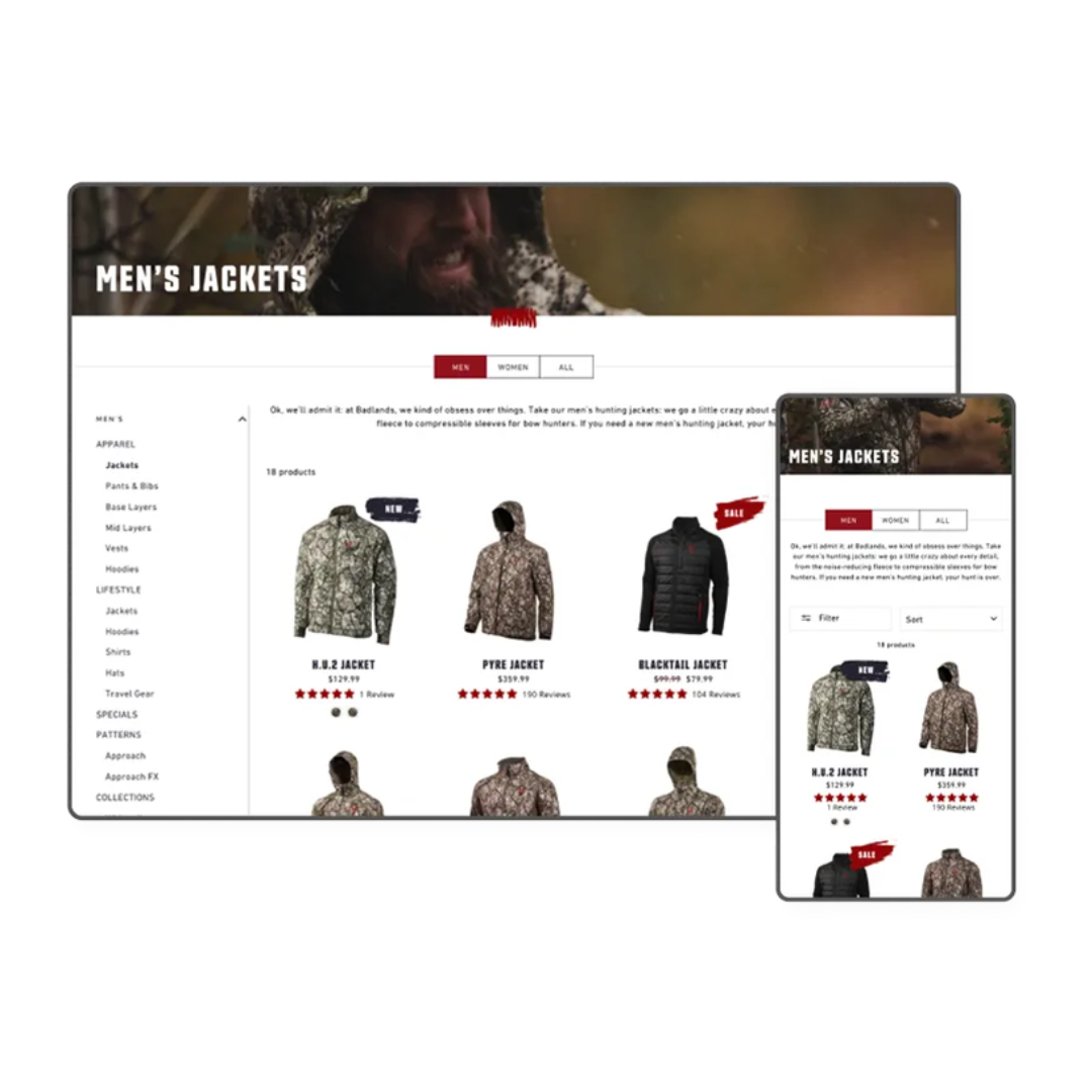 Badlands Shopify redesign 