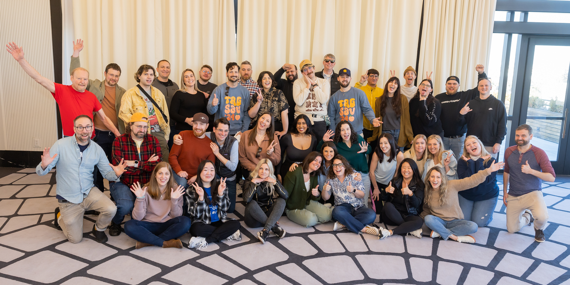 TAG team group shot at company retreat
