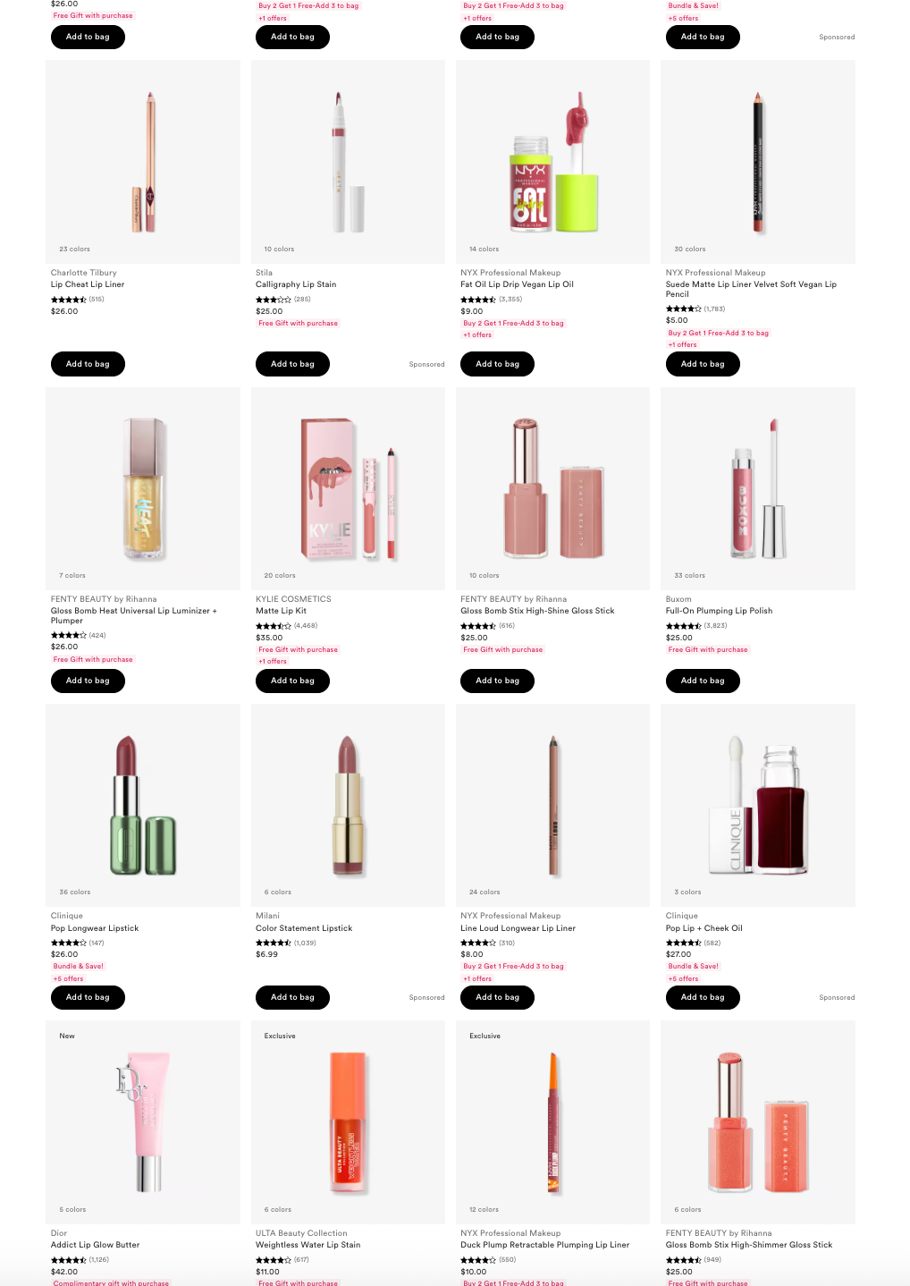 Ulta PLP