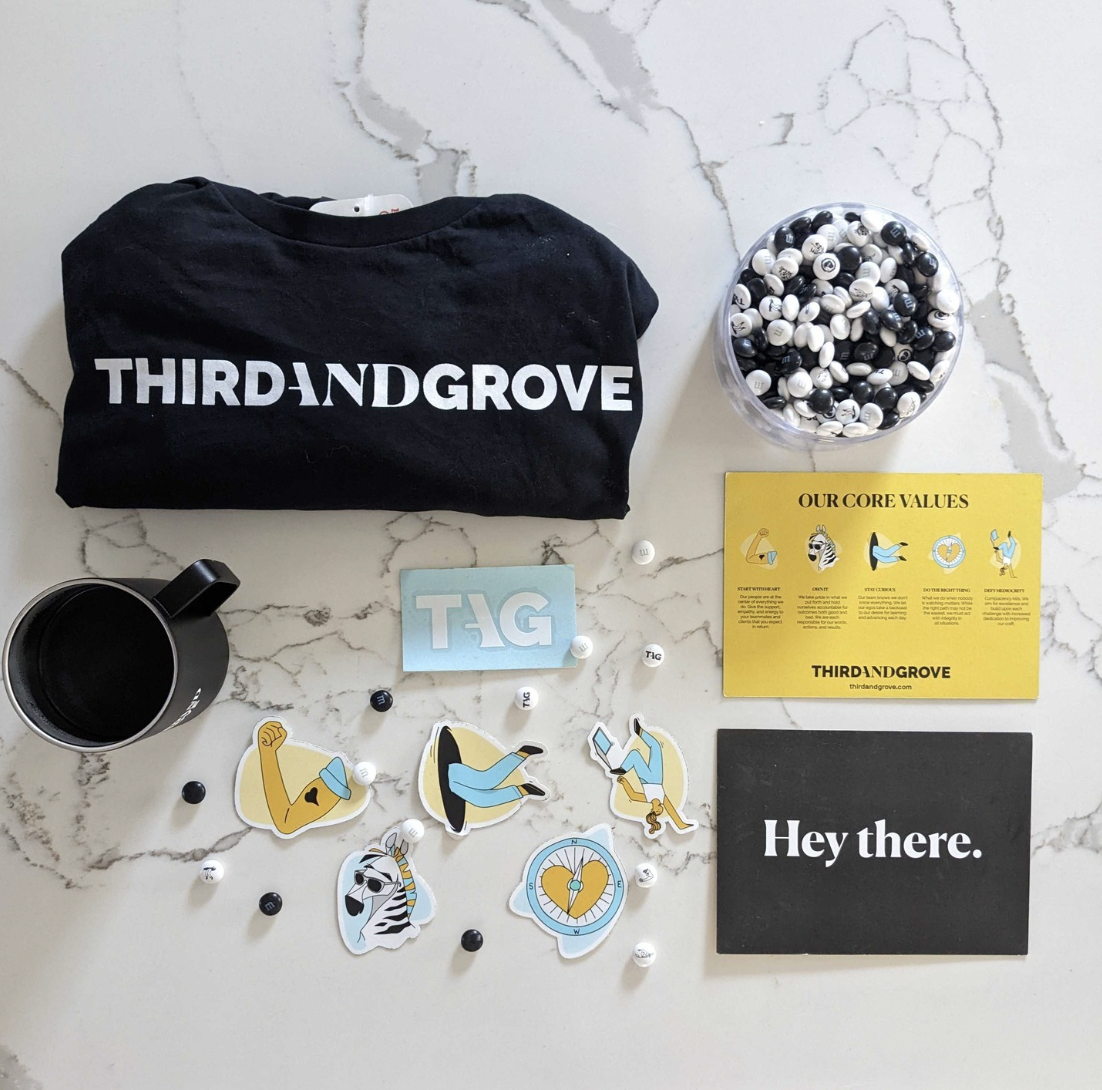 Third and Grove new employee welcome kit 