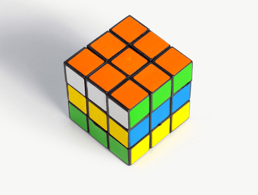 rubiks cube against a white background 