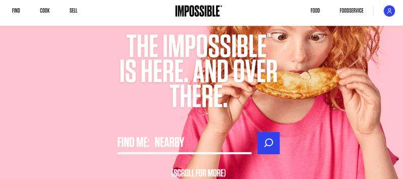 impossible foods homepage